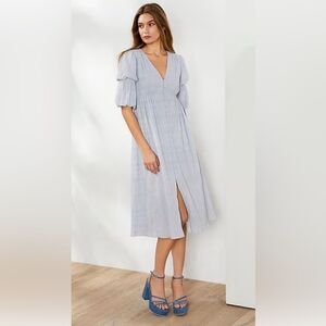 Chelsea & Violet NWT Textured V-Neck Button Front Dress Size 4